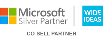 Wide Ideas Silver Partner and Co-Sell Status badge with Microsoft Wide Ideas as a Microsoft silver partner status badge.
